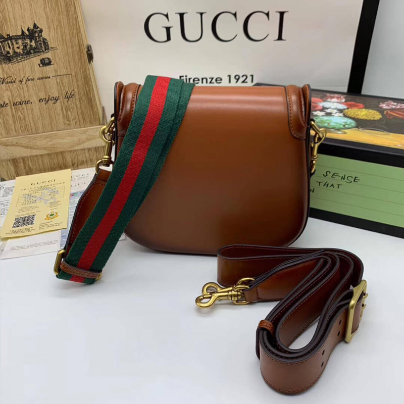 Gucci Lady Web Bordfskin Leather Bolsa 384821-2