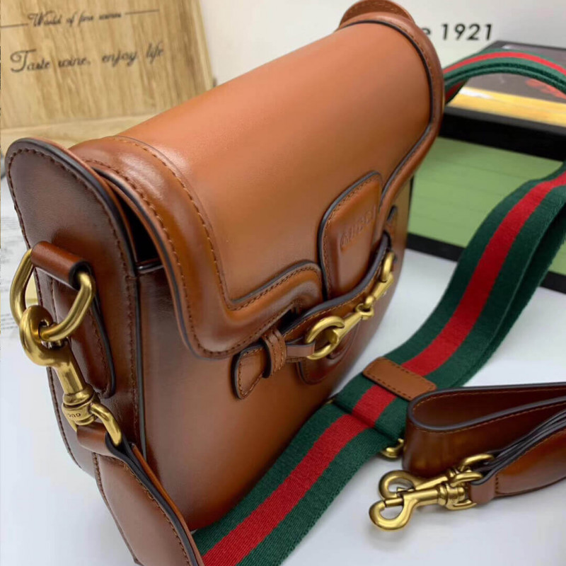 Gucci Lady Web Bordfskin Leather Bolsa 384821-3