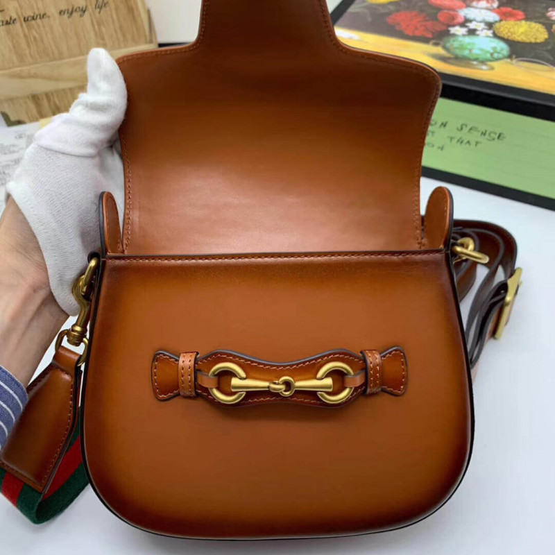Gucci Lady Web Bordfskin Leather Bolsa 384821-5
