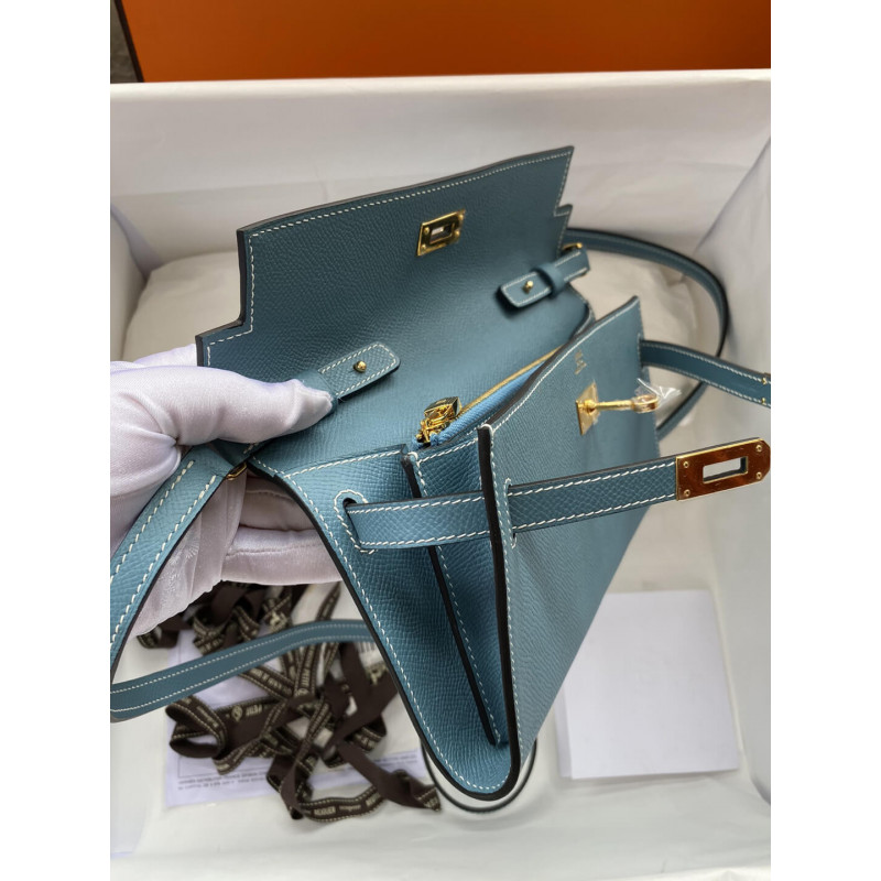 Hermes Kelly Wallet To Go Woc 499041 Azul-6