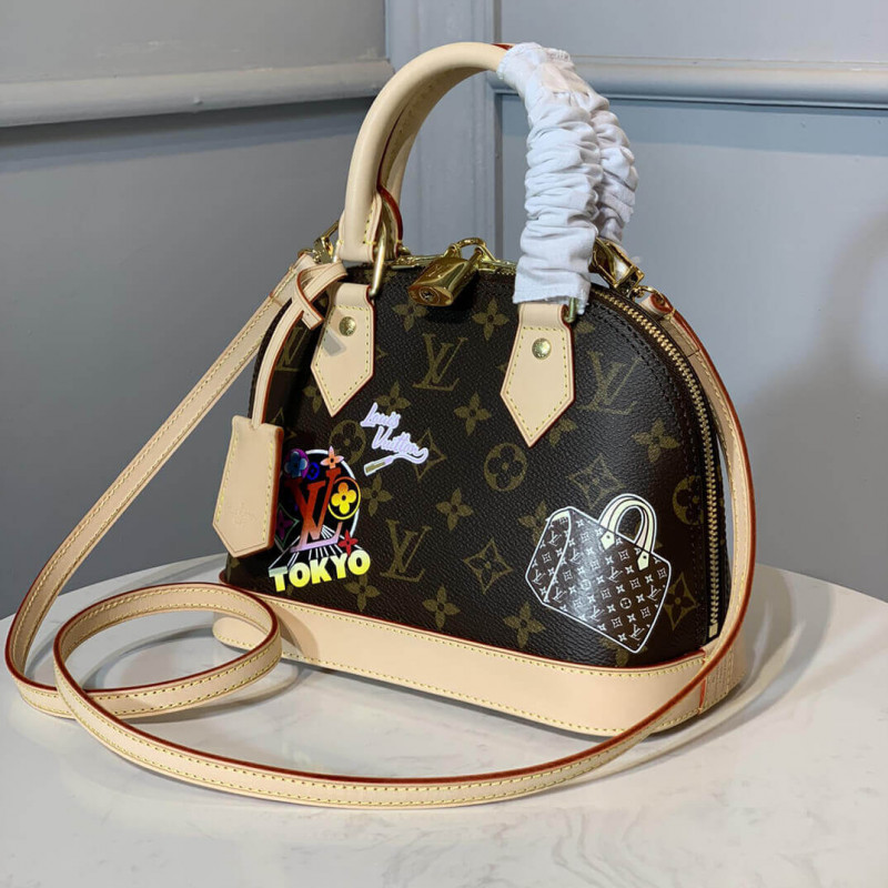 Louis Vuitton Alma BB con pegatinas M53152-1