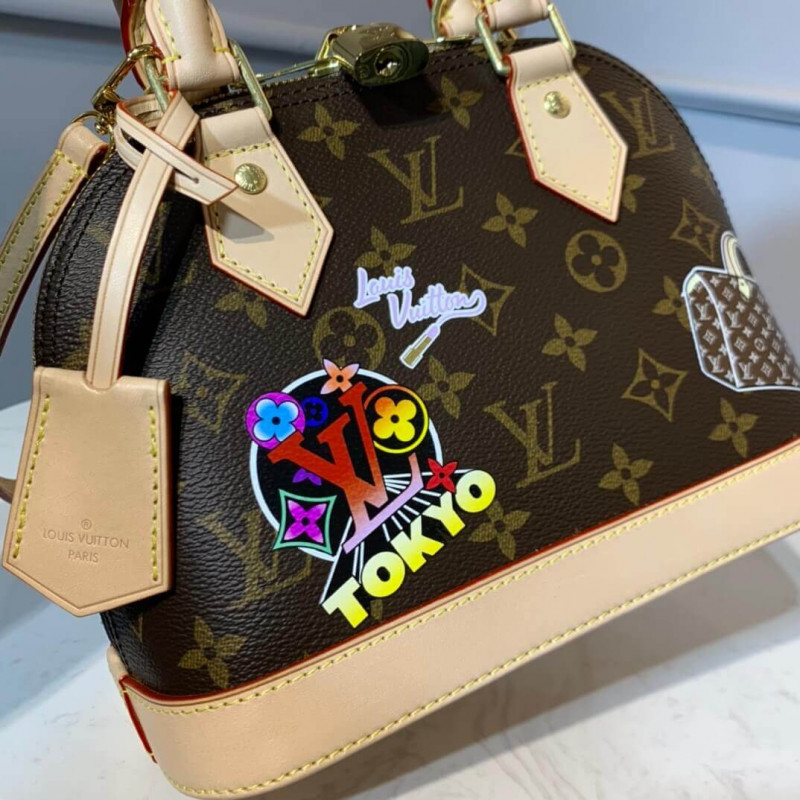 Louis Vuitton Alma BB con pegatinas M53152-2