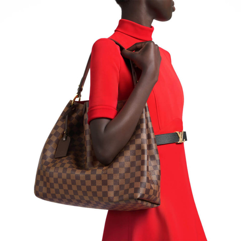Louis Vuitton Damier Ebene Canvas elegante MM N44045-1