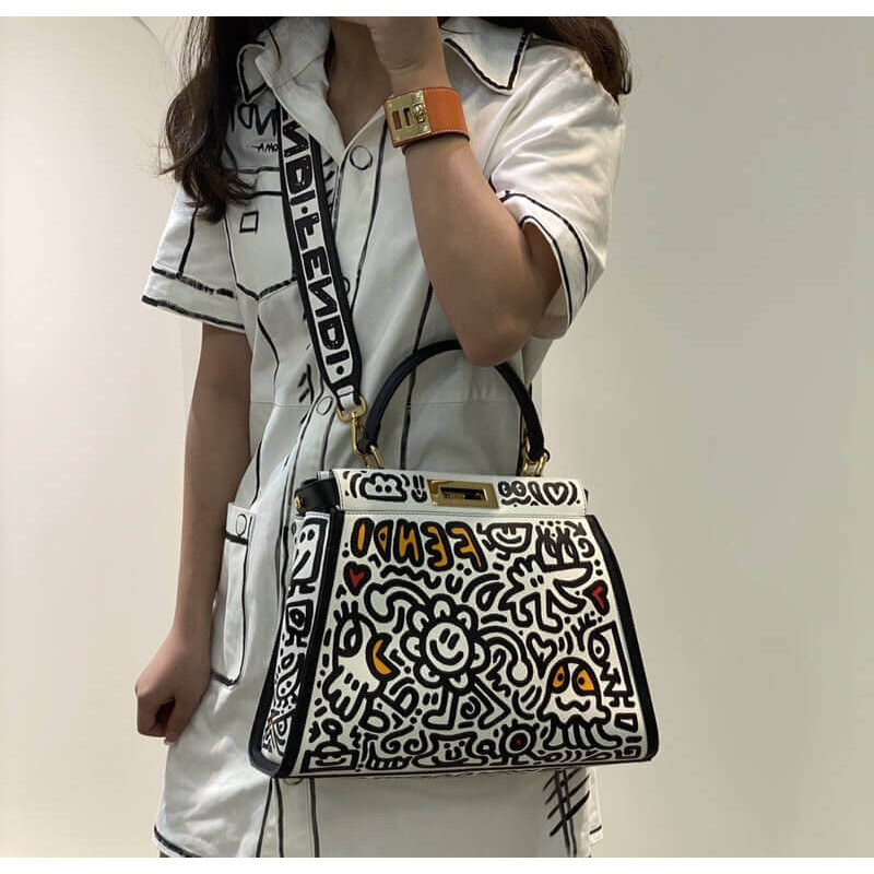 fendi x mr. Doodle Peekaboo Bolsa 8325-1