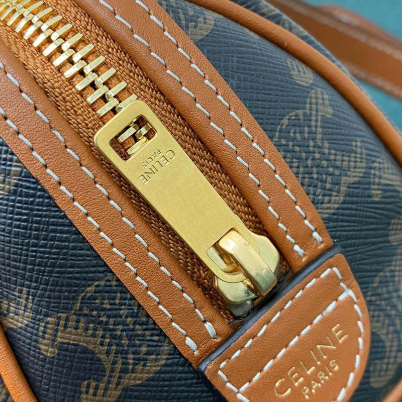 Celine Mini Boston Bolsa en Triomphe Canvas 195112-10
