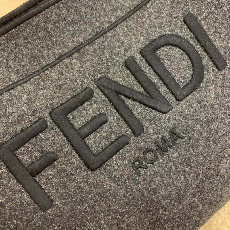 Fendi Logo Wool Shopper 8BH379-4