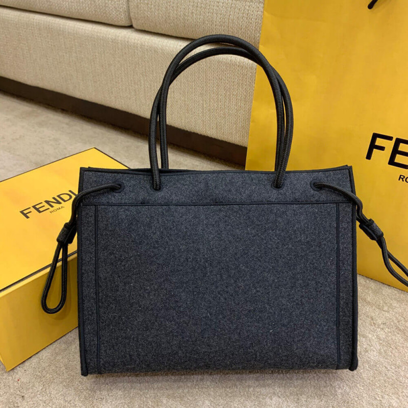 Fendi Logo Wool Shopper 8BH379-11