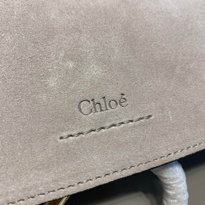 Bolsa pequeña Chloe Faye en becerro liso y de gamuza S203-6