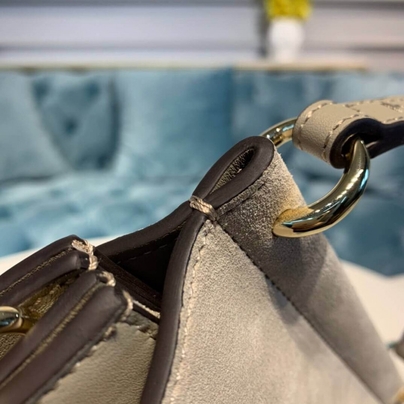 Bolsa pequeña Chloe Faye en becerro liso y de gamuza S203-7