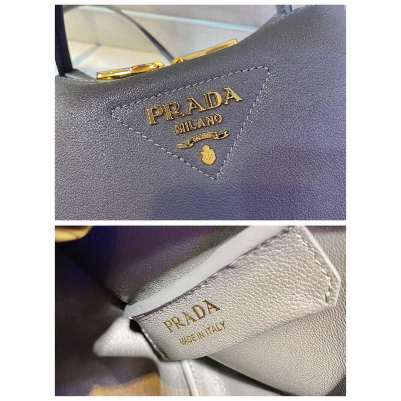 El cuero de piel de piel de Prada debe llevar la bolsa 1BC145-8