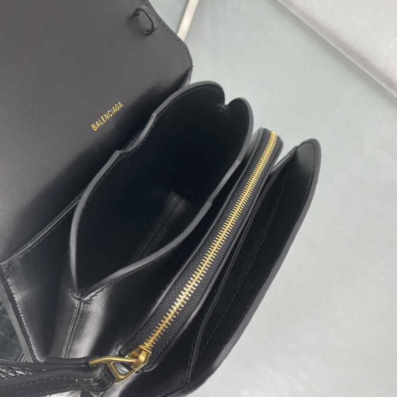 Balenciaga B bolso de cuero de efecto Croc-Croc-Croc-8