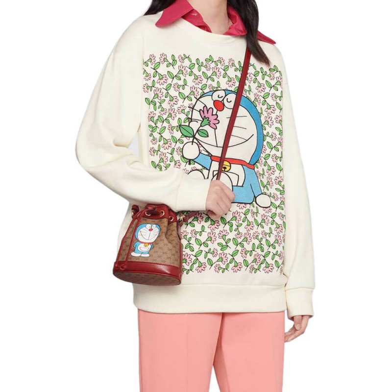Doraemon X Gucci Mini Bucket Bolsa 647801-1