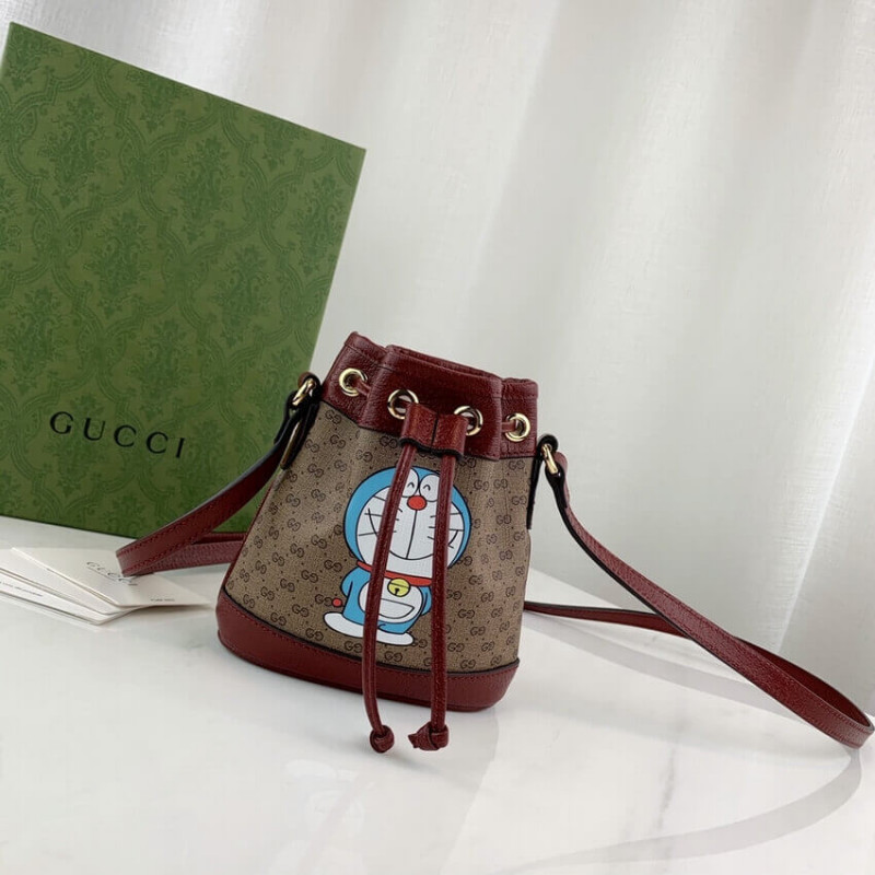 Doraemon X Gucci Mini Bucket Bolsa 647801-2