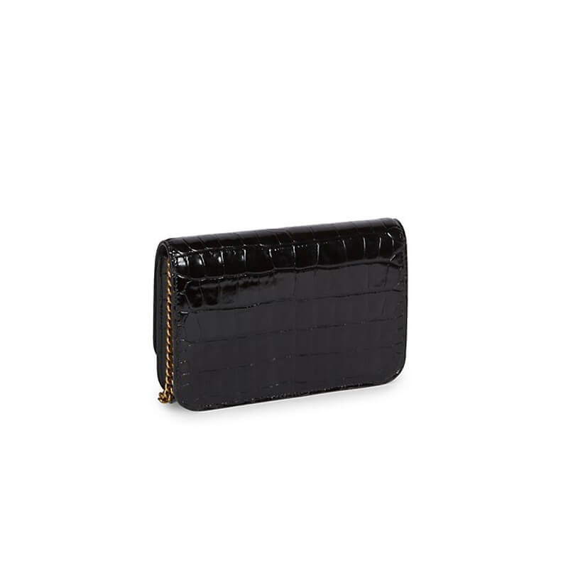 billetera balenciaga b croc-bosqueada en la cadena-4