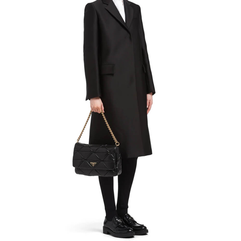 Sistema Prada Bolsa de mosaico de cuero Lambskin 1BD291-1