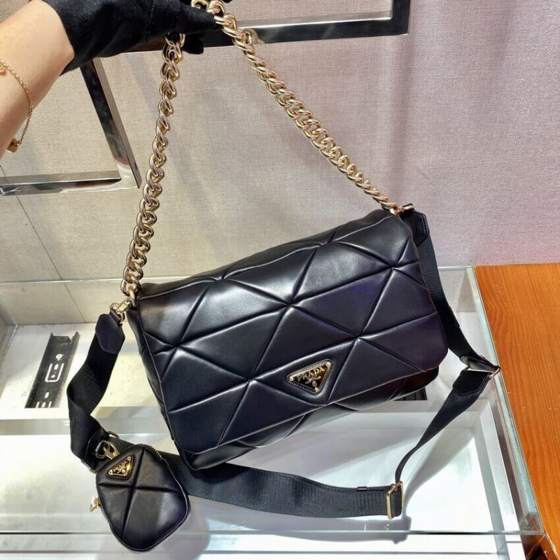 Sistema Prada Bolsa de mosaico de cuero Lambskin 1BD291-3