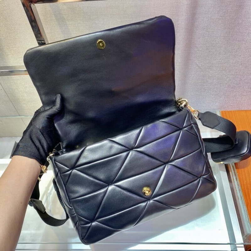 Sistema Prada Bolsa de mosaico de cuero Lambskin 1BD291-6