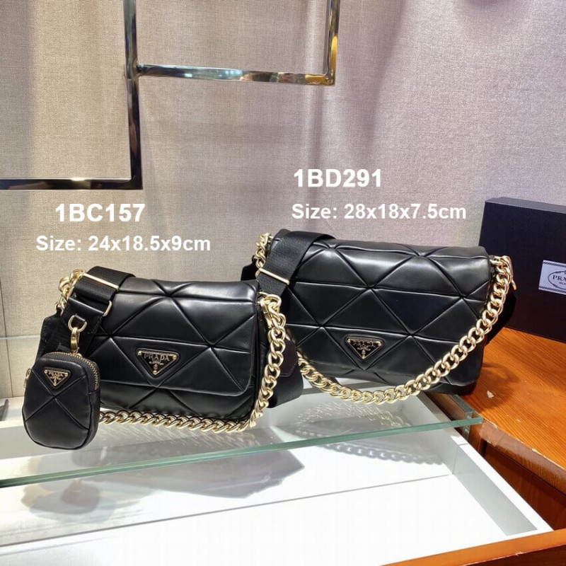 Sistema Prada Bolsa de mosaico de cuero Lambskin 1BD291-11