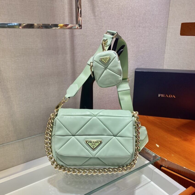 Sistema Prada Bolsa de mosaico de cuero Lambskin 1BD292-3