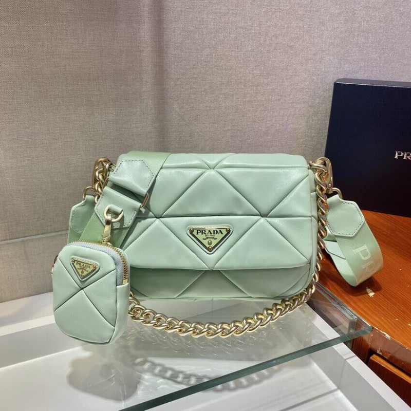 Sistema Prada Bolsa de mosaico de cuero Lambskin 1BD292-4
