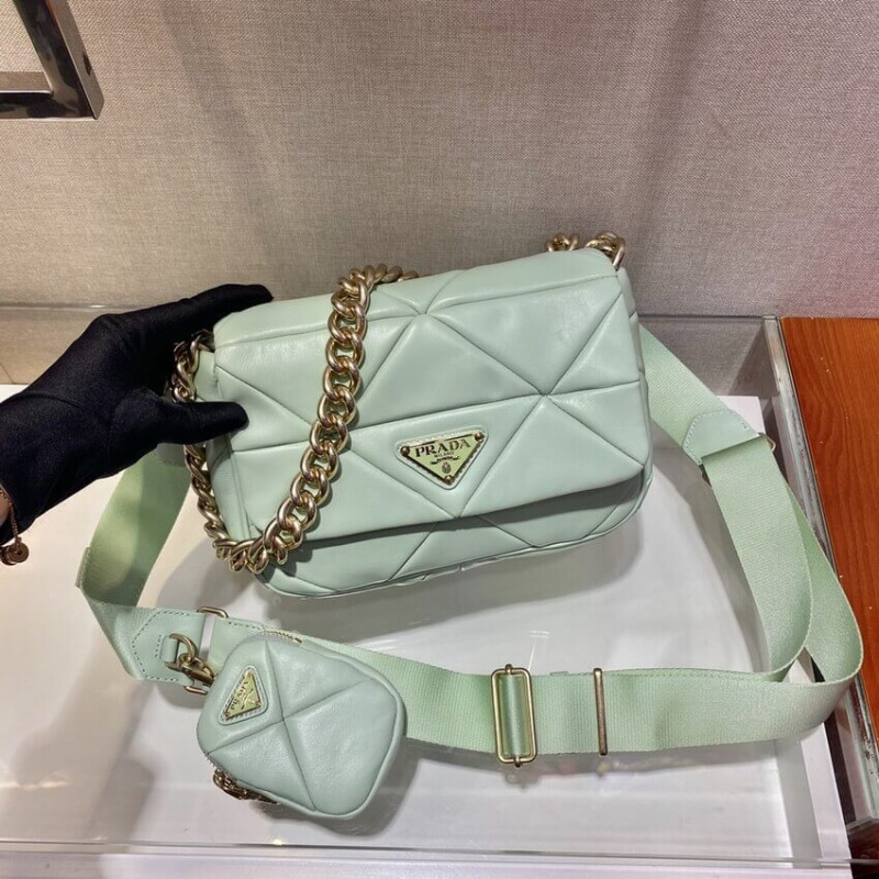 Sistema Prada Bolsa de mosaico de cuero Lambskin 1BD292-5