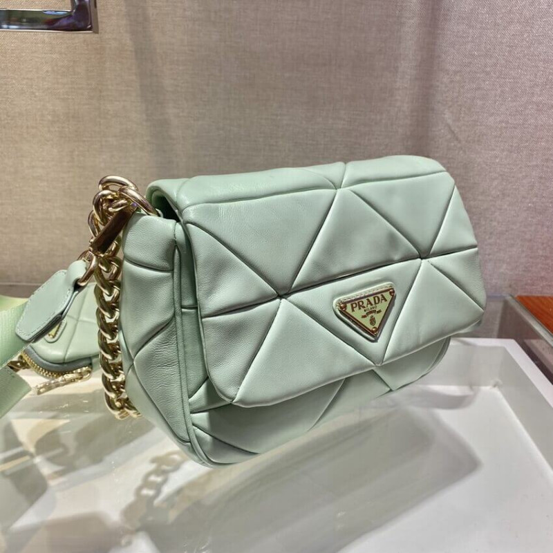 Sistema Prada Bolsa de mosaico de cuero Lambskin 1BD292-6