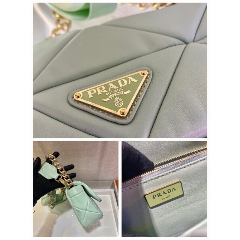 Sistema Prada Bolsa de mosaico de cuero Lambskin 1BD292-10