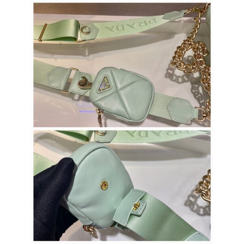 Sistema Prada Bolsa de mosaico de cuero Lambskin 1BD292-12