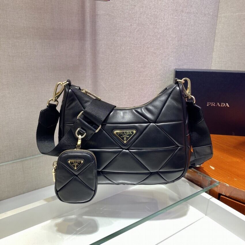 Bolso de hombro de oveja de Prada 1BC151-2