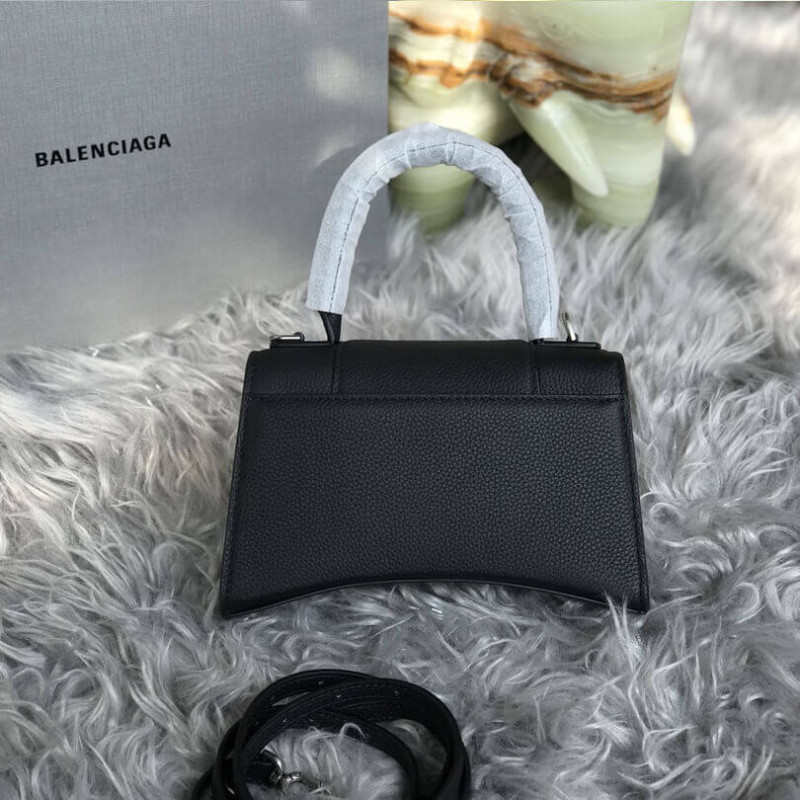 Balenciaga Hourglass XS Tote de cuero texturizado-1