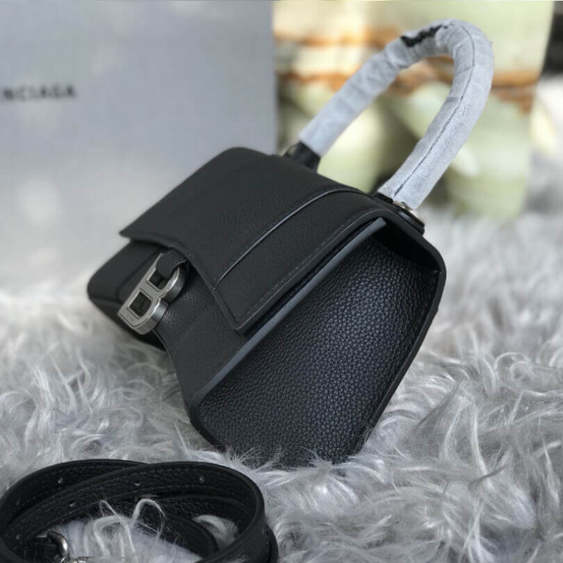 Balenciaga Hourglass XS Tote de cuero texturizado-2