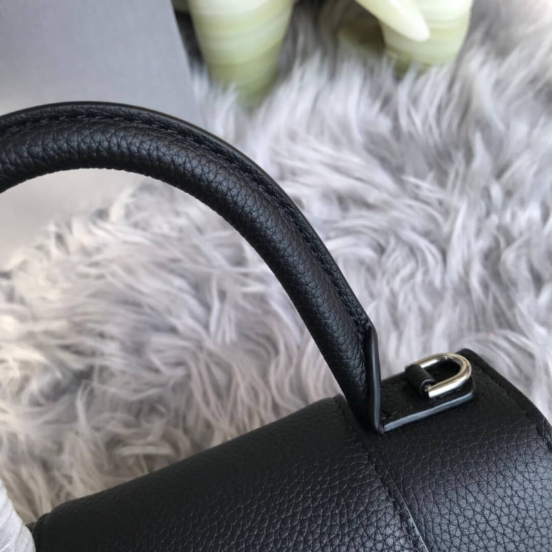 Balenciaga Hourglass XS Tote de cuero texturizado-7