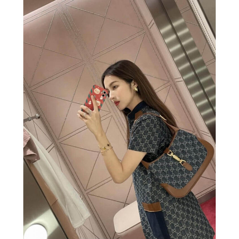 Gucci Denim Jackie 1961 Bolso de hombro pequeño 636706-2