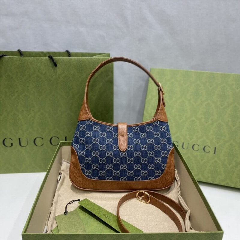 Gucci Denim Jackie 1961 Bolso de hombro pequeño 636706-6