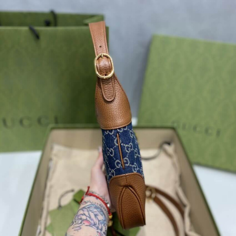 Gucci Denim Jackie 1961 Bolso de hombro pequeño 636706-8