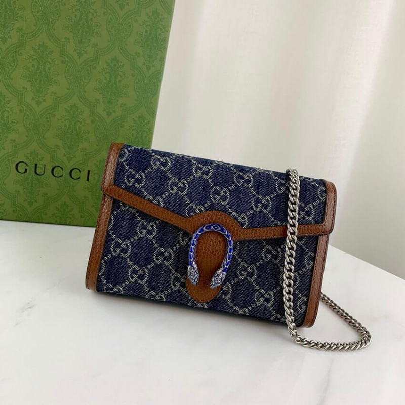 Gucci Denim Dionysus Mini cadena Bolsa 401231-3