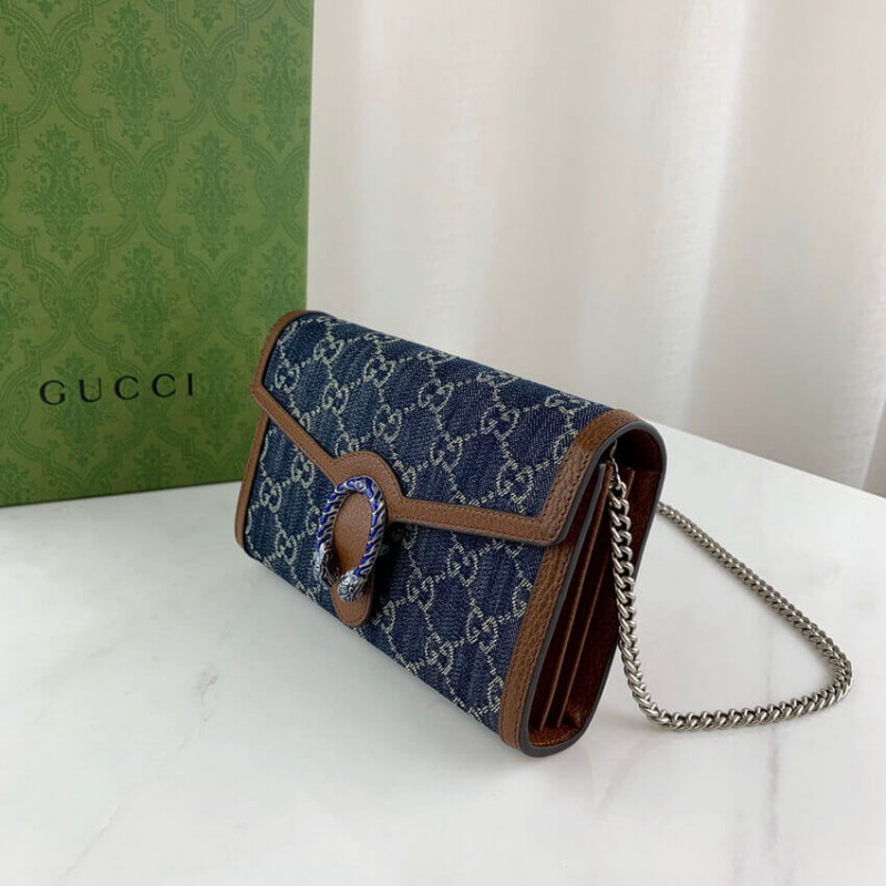 Gucci Denim Dionysus Mini cadena Bolsa 401231-5