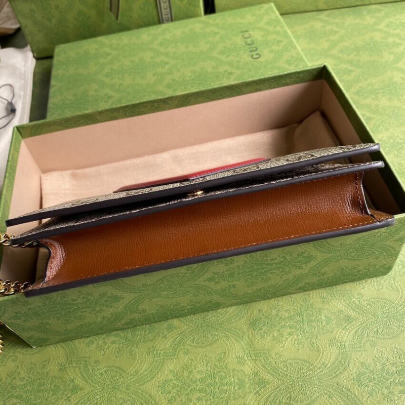 billetera de carcasa de la cadena de la cadena de San Valentín Gucci 648948-5