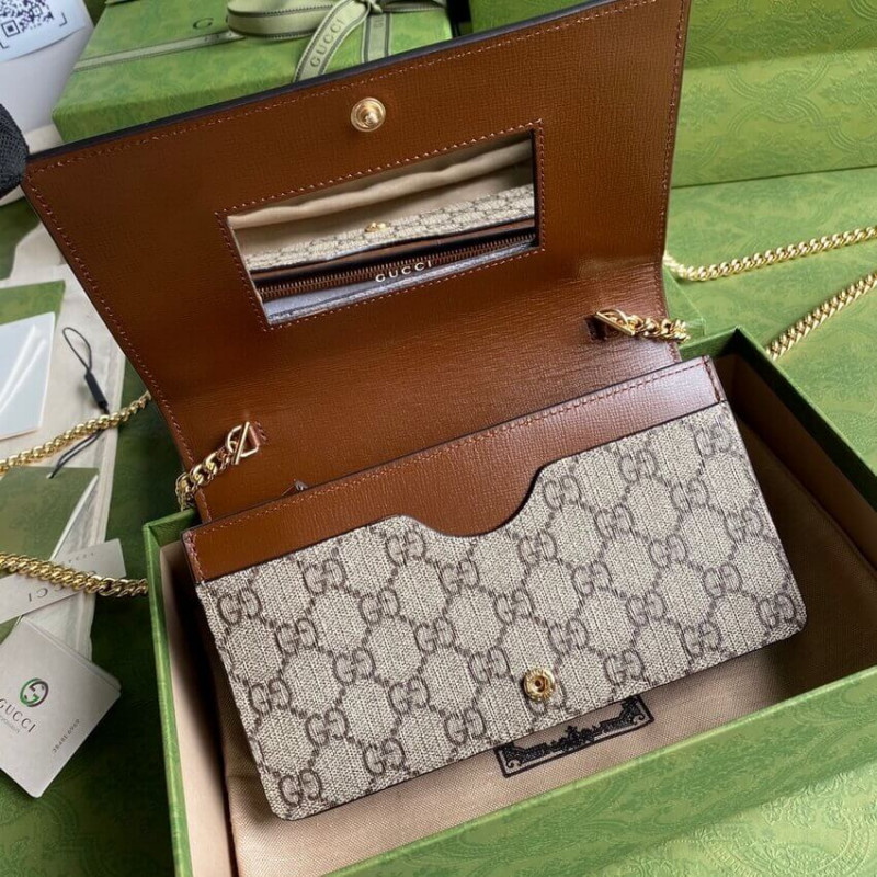 billetera de carcasa de la cadena de la cadena de San Valentín Gucci 648948-7
