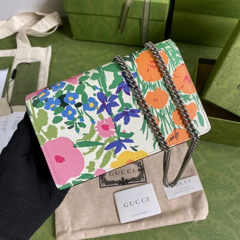 Gucci Dionysus Ken Scott Print Super Mini Bolsa 476432 Marfil-1