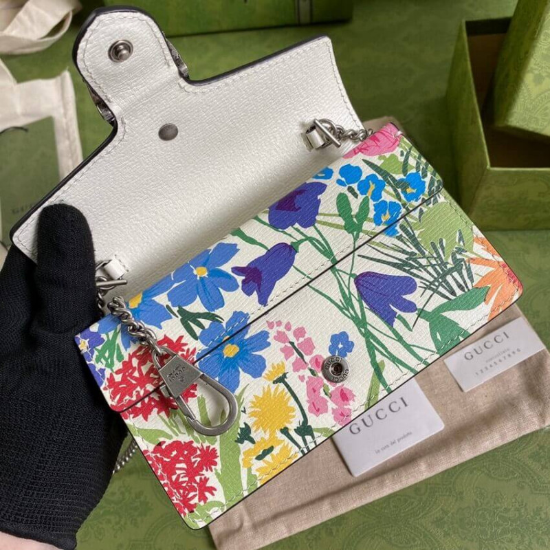 Gucci Dionysus Ken Scott Print Super Mini Bolsa 476432 Marfil-4