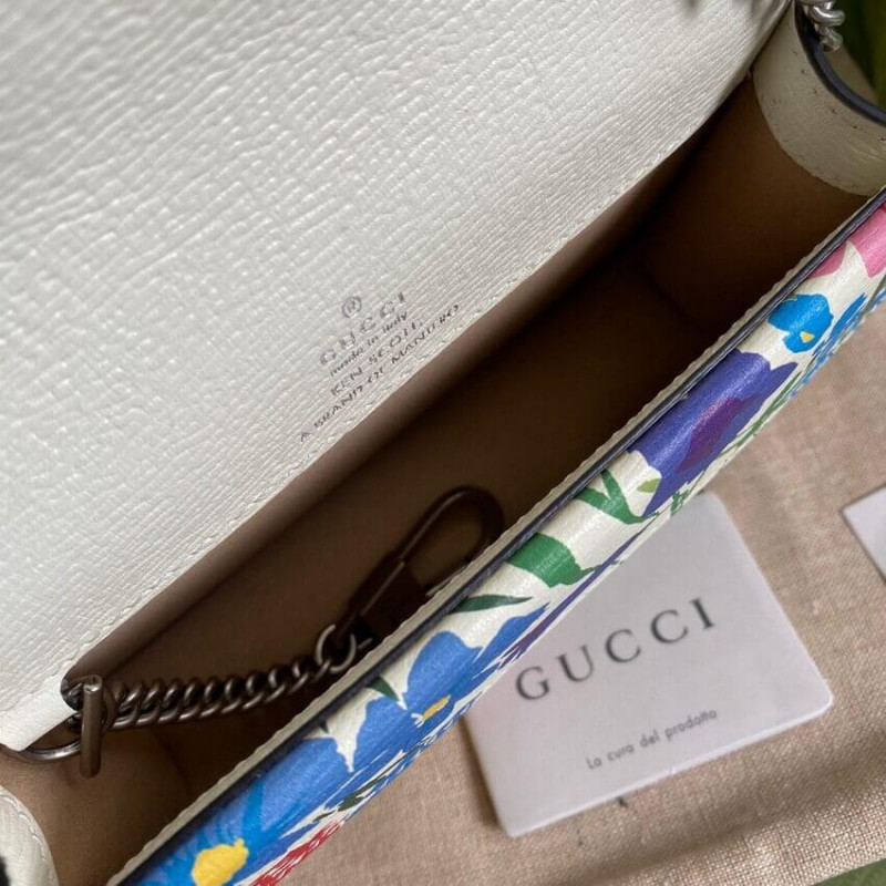 Gucci Dionysus Ken Scott Print Super Mini Bolsa 476432 Marfil-6
