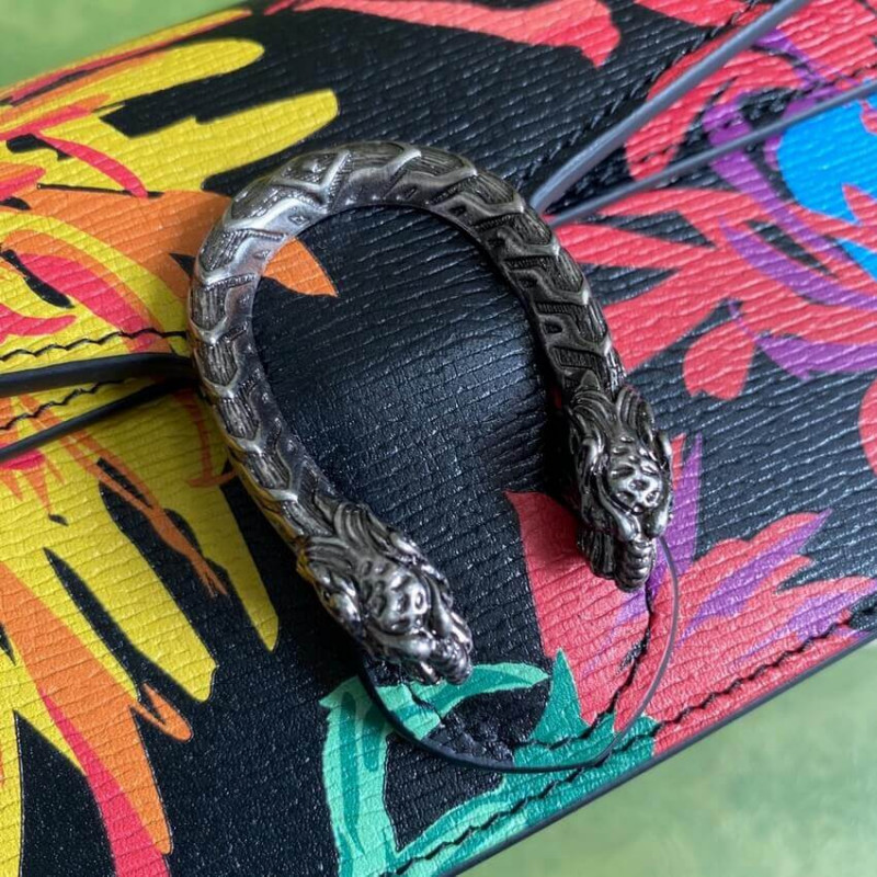 Gucci Dionysus Ken Scott Print Super Mini Bolsa 476432 Negro-5