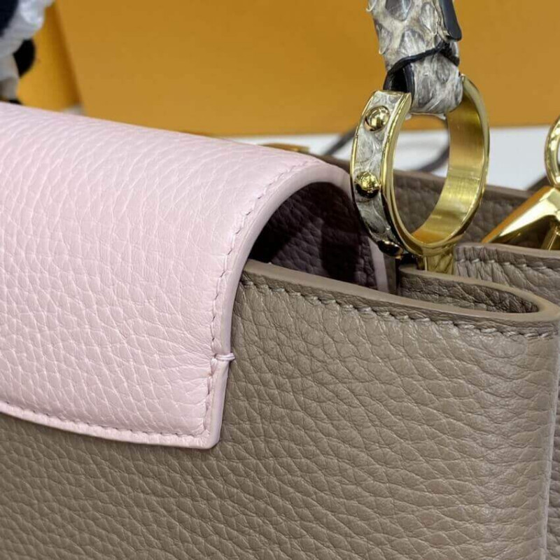 Louis Vuitton Taurillon Leather y Python Capucines BB M57539-9