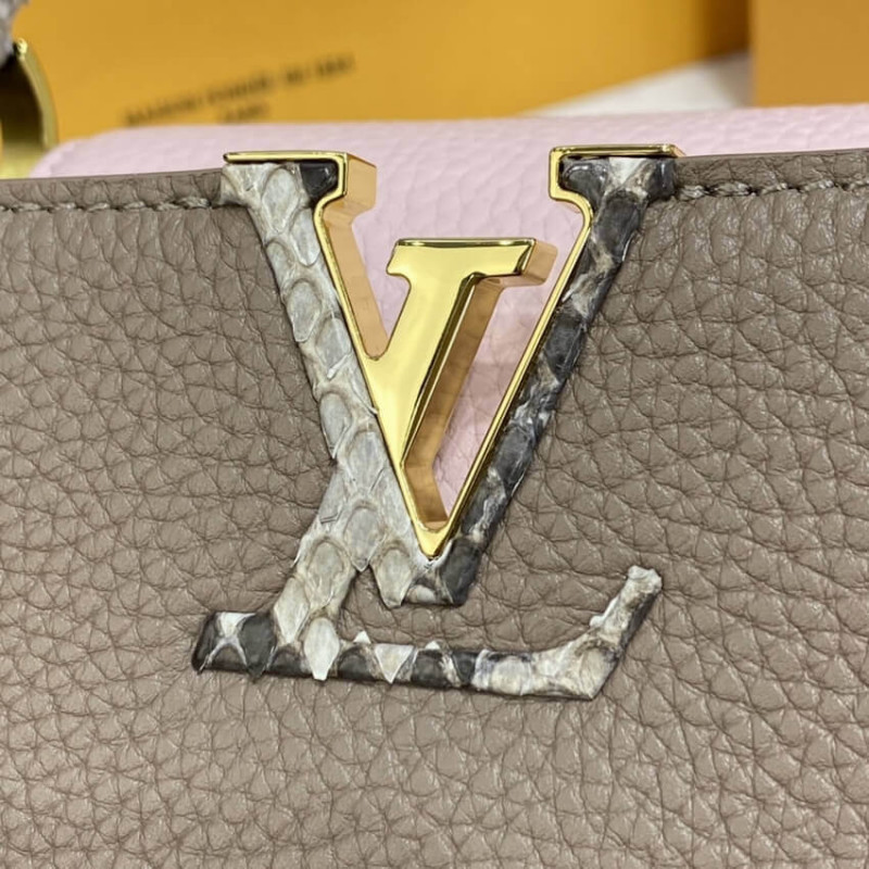 Louis Vuitton Taurillon Leather y Python Capucines BB M57539-10