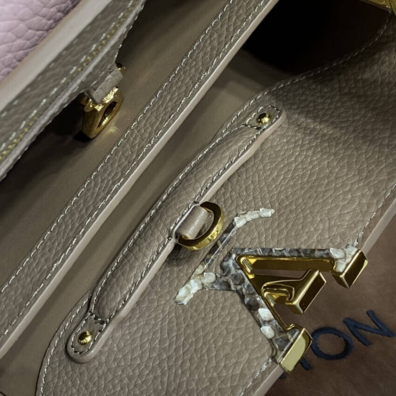 Louis Vuitton Taurillon Leather y Python Capucines BB M57539-15