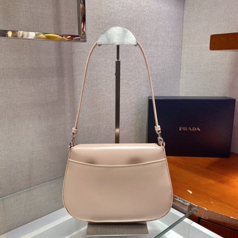 Bolso de cuero cepillado de Prada Cleo con aleta 1BD311-4