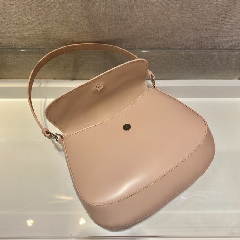 Bolso de cuero cepillado de Prada Cleo con aleta 1BD311-5