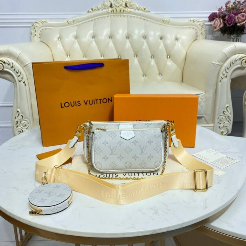 Louis Vuitton Monogram Multi Pochette AccessOires White-4
