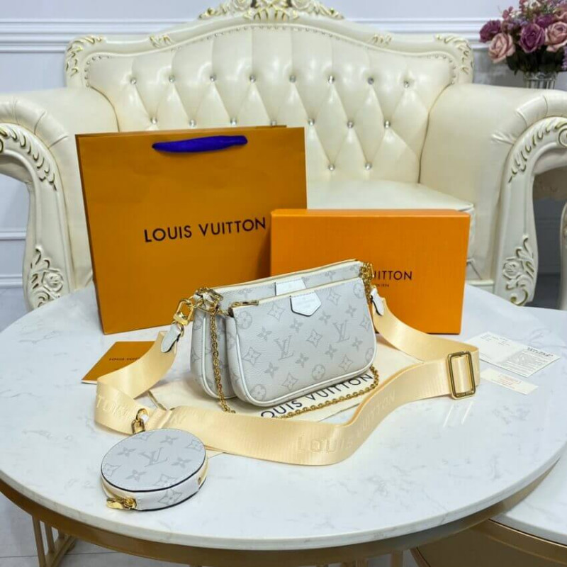 Louis Vuitton Monogram Multi Pochette AccessOires White-5